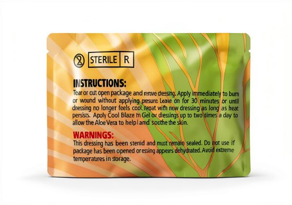 Aloe Vera Burn Dressing by Shield Safety 12x12 Sterile Facemask-2