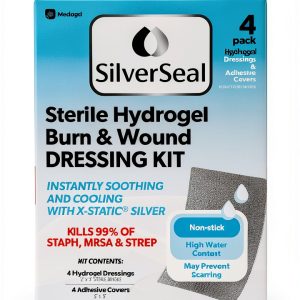 SilverSeal Hydrogel Wound Care Kit with Antimicrobial Silver Pads-0