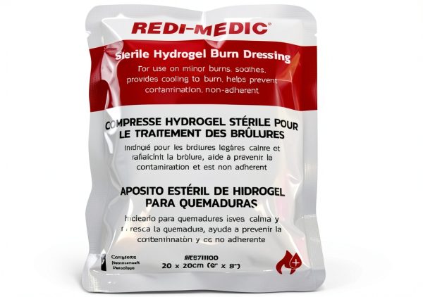 Redi-Medic Hydrogel Burn Dressing F5711100 7x7 Inch Pain‑Free Pad-1