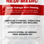 Redi-Medic Hydrogel Burn Dressing 12x9 Inch Gel Pad Model F5712100-0