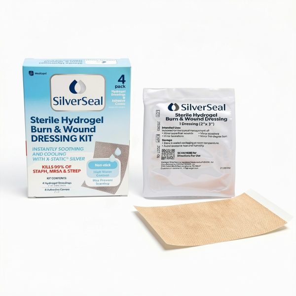 SilverSeal Hydrogel Wound Care Kit with Antimicrobial Silver Pads-5