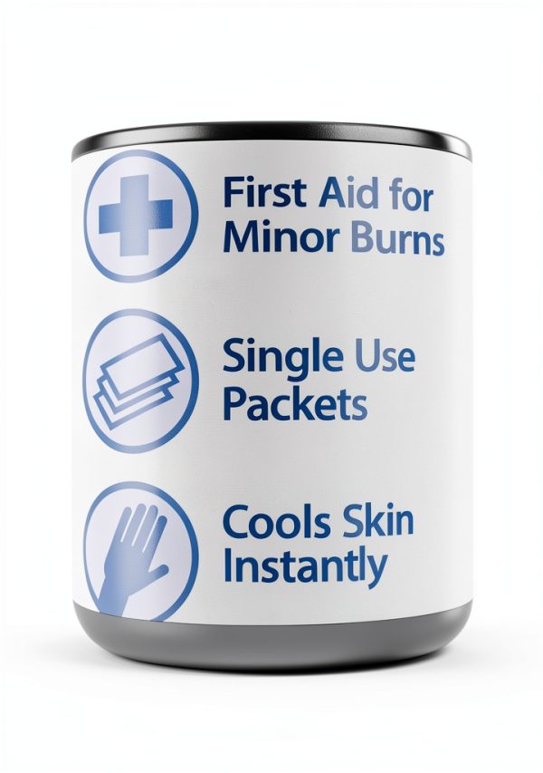 Globe First Aid Burn Gel with Aloe 0.9g Packets, (Box of 144) Advanced First Aid Gel for Temporary Relief of Minor Burns, Cuts, and Scrapes-0