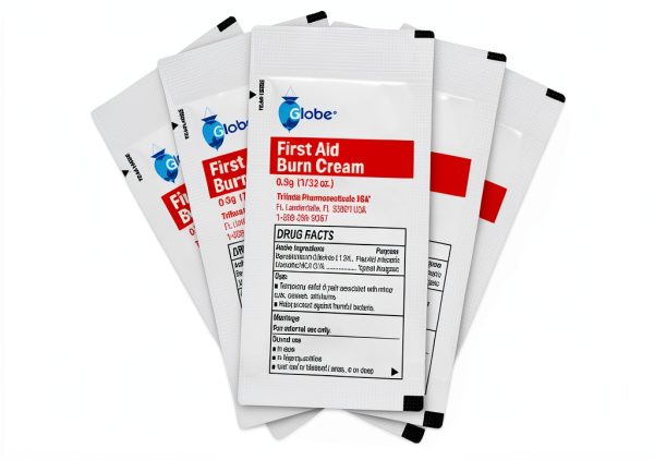 Globe First Aid Burn Cream 0.9g Packets, (10 Packets) Advanced First Aid Cream for Temporary Relief of Minor Burns, Cuts, and Scrapes (10 Packets)-3