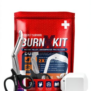 EVERLIT Burn Kit with Sterile Waterproof Wound Dressing | Hydrogel-Foam Burn Dressings, Burn Gel, Non-Stick Pads, Gauze & Shears | 30pcs First Aid Supplies for Instant Cooling, Soothing & Relief-0